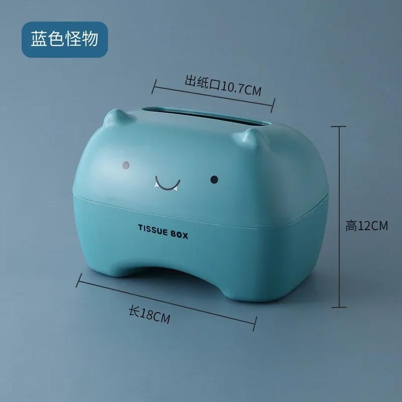 Tissue Box Table Napkin Rings Tissue Case Paper Box Container Bamboo Cartoon Cover Solid Storage Box Home Table Decoration