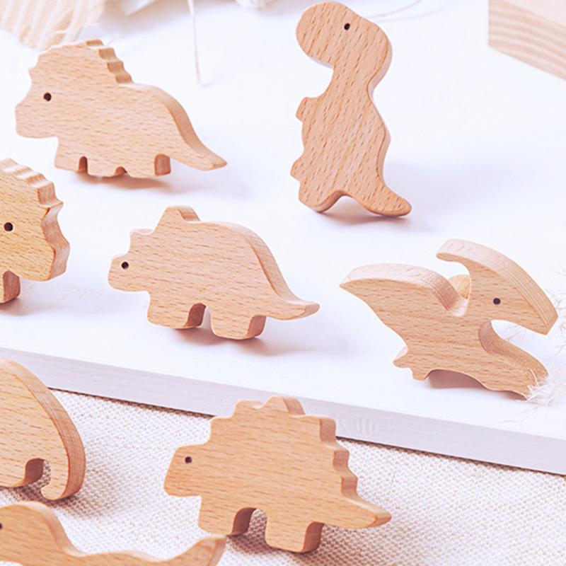 Wooden Animal Drawer Knobs Dinosaur Wooden Drawer Dresser Knobs For Baby Unique Wood Knob Delicate Wooden Drawer Knobs