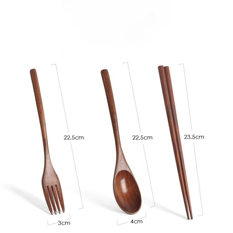 5 Stuks Houten Lepel Soeplepel En Vork Servies Natuurlijke Ellipse Pollepel Lepel Set Milieuvriendelijke Producten Lepels Voor Koken