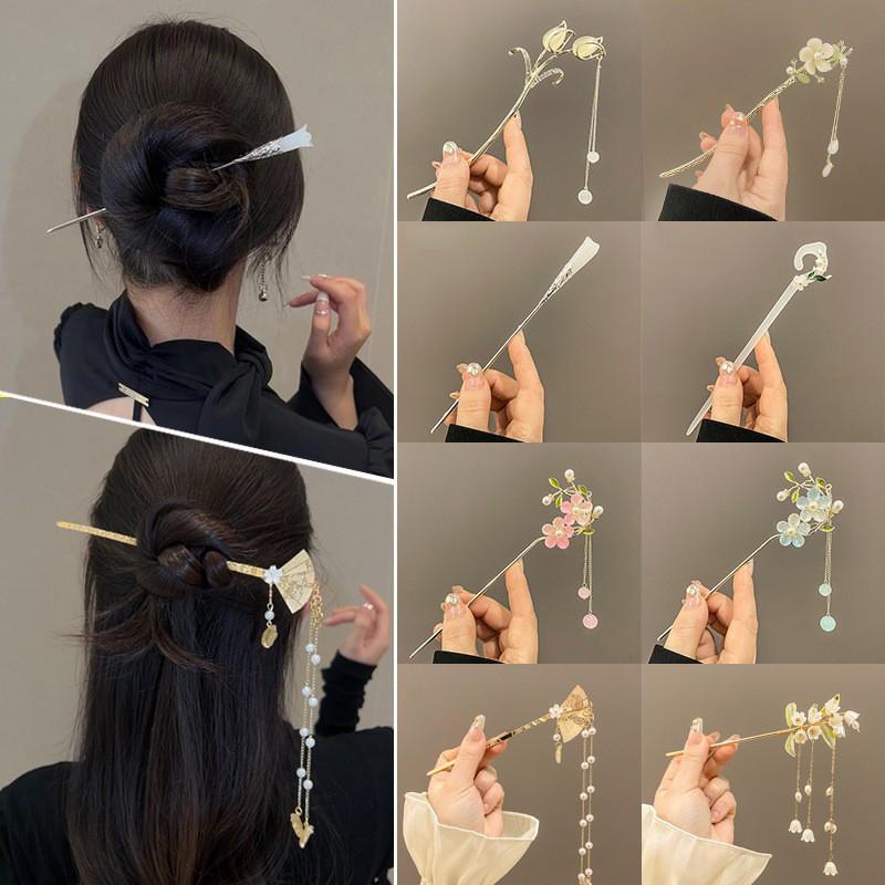 Tassel Flower Hairpin: Elegant Chinese Style Hanfu & Qipao Hair Accessory for Women