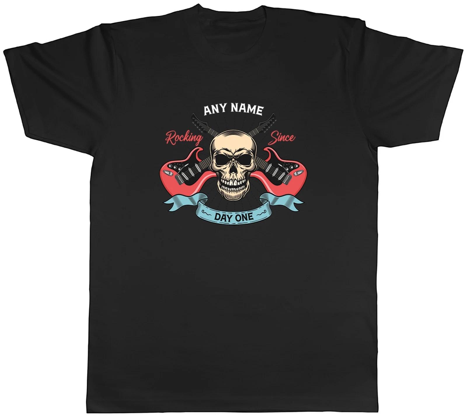 Personalised Rocking Since Day One Rockstar Mens T-Shirt Tee Gift Top XXXL