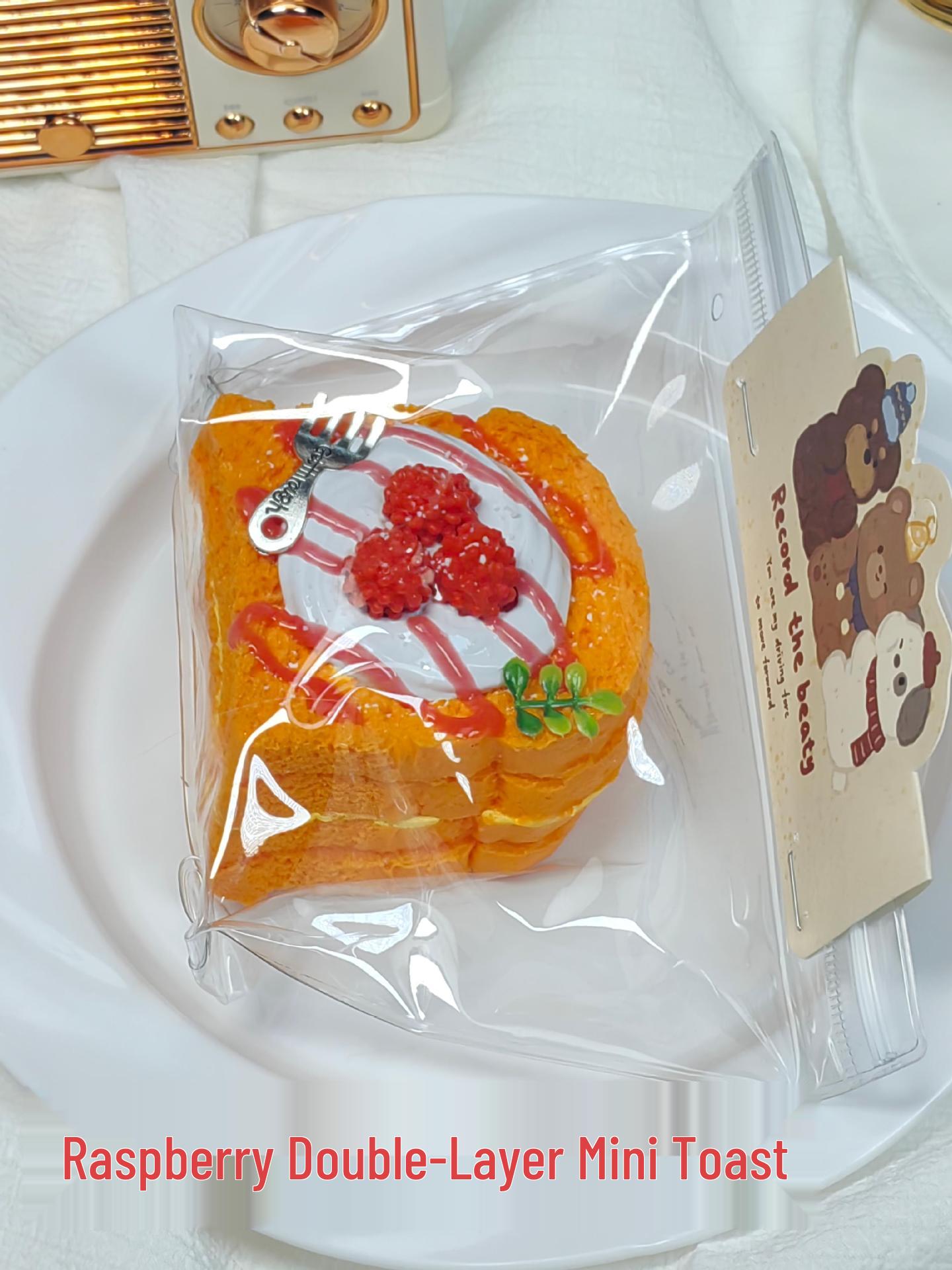 Small Toast Silicone Squeeze Toy - Super Soft Clay Texture Stress Reliever