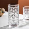 6 Pack 12 Oz Romantic Water Glasses Premium Drinking Glasses Tumblers for Beverages Beer Refreshments Vintage Glassware Set for
