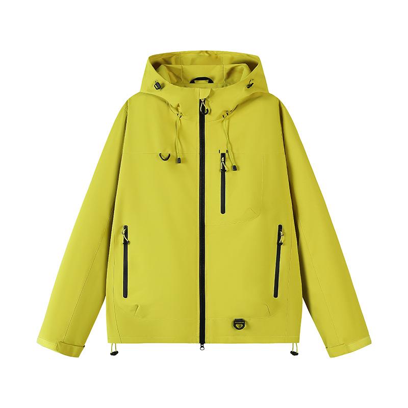 Men's Waterproof Windproof Hooded Jacket for Spring/Autumn Outdoor Travel and Climbing.