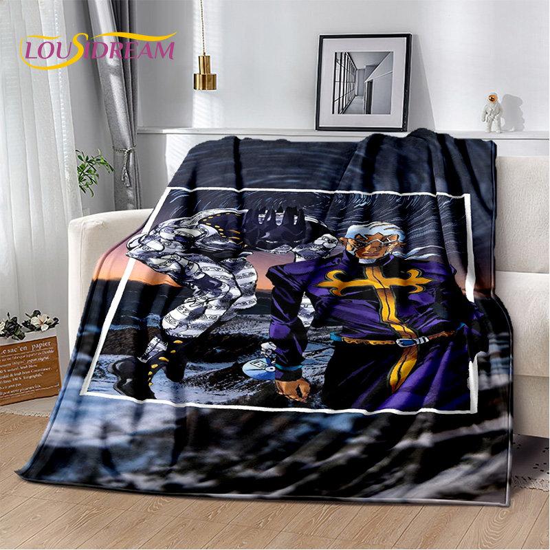 jojo's Bizarre Adventure Anime Soft Plush Blanket,Flannel Blanket Throw Blanket for Living Room Bedroom Bed Sofa Picnic Cover 3D