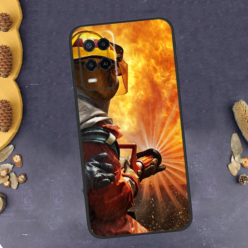 Firefighter Heroes Fireman Phone Case For Oppo A79 A18 A38 A58 A78 A98 A17 A40 A60 A80 A16 A76 A96 A15 A74 A94 A54 A77
