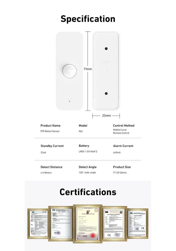 Smart WiFi/Zigbee Human Infrared Sensor with Mobile Alerts for Home Security