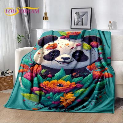 Deka Dream Cute Panda Cartoon Animal Deka, měkká deka pro domácí ložnici Pohovka Pohovka Piknik Cestovní kancelář Odpočinková deka Kid