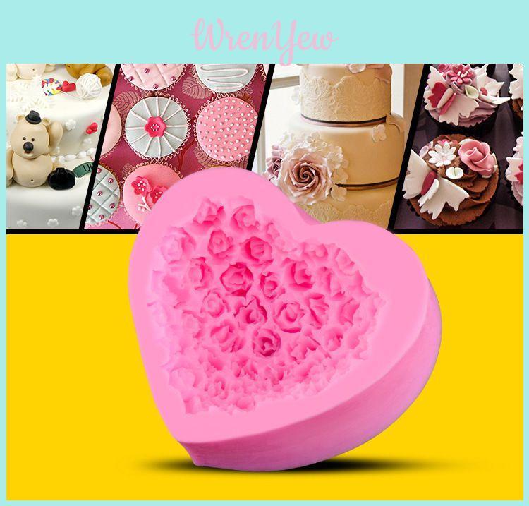 3d Rose Flower Baking Maker Tool Silicone Fondant Cake Chocolate Sugarcraft Mold