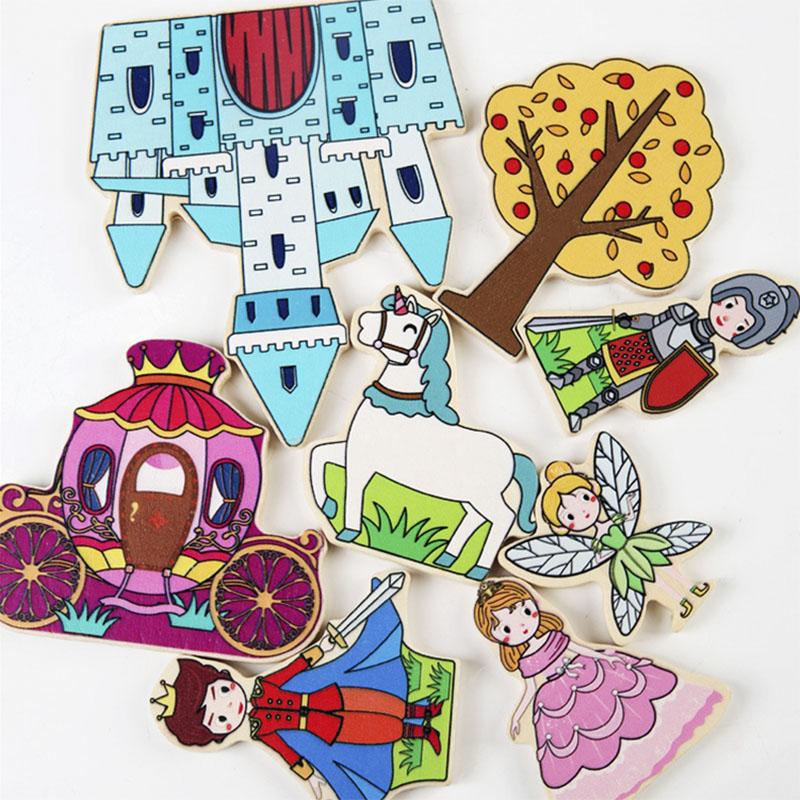 Wooden Montessori Kids Logical Thinking Game Shape Matching Toys 3D Puzzle Space Imagination Training Board Educational Toys