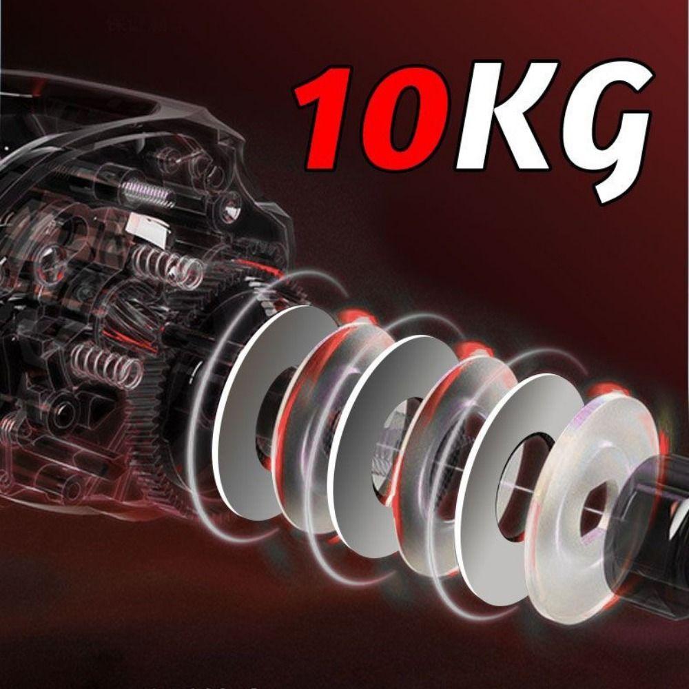 Metal Casting Baitcasting Reel 10Kg Max Drag 10 Gear Magnetirc Brake Fishing Reel Quick Reaction Operation 7.2:1 Gear Ratio