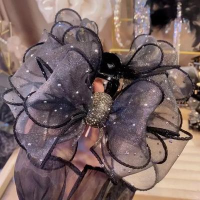 Frauen Spitze Mesh Schmetterling Haar Krallen Vintage Haar Clip Haar Krabben Geometrische Styling Zubehör