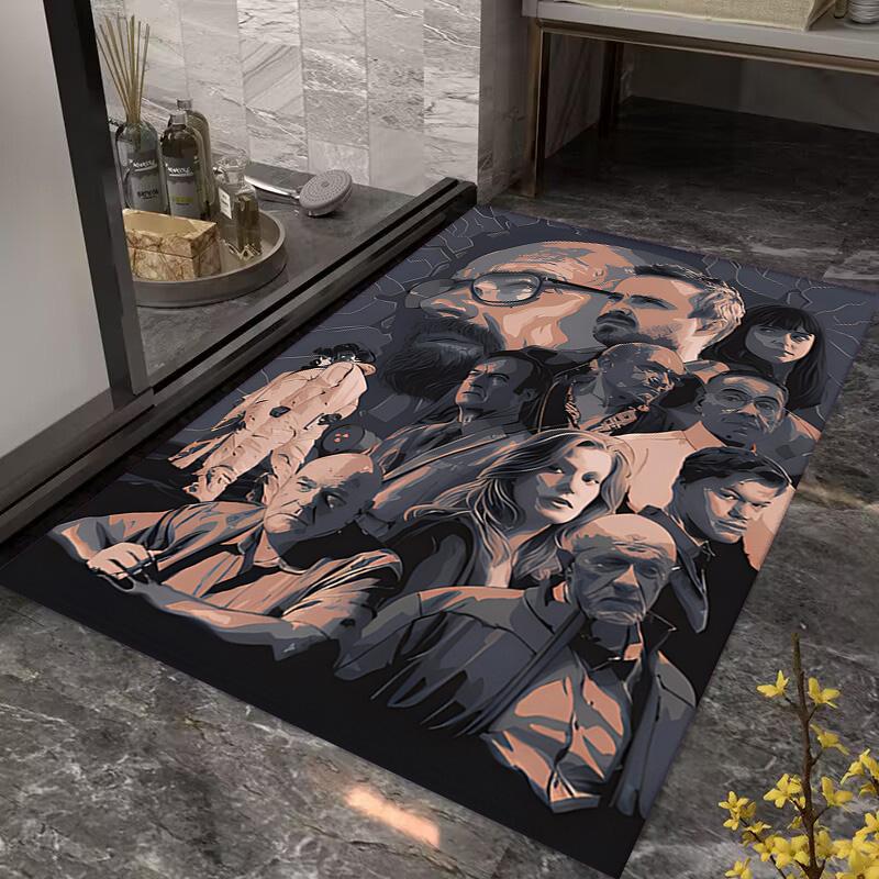 Enigmatic Faces: Study Human Expression carpet Doormat Home Decor Christmas gifts Bathroom mat Protective pad