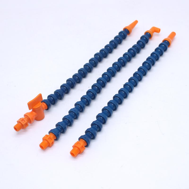 Ugello Tondo da 1/8" Tubo di Raffreddamento per Tornio Plastica Flessibile Tubi Flessibili Liquido Refrigerante Acqua Olio Tubo di Raffreddamento con Interruttore a Valvola per CNC