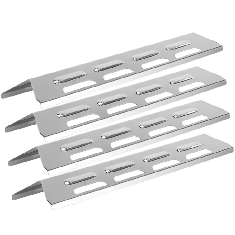 4 Stück Edelstahl Gasgrill Hitzeschutzblech Deflektor Grill Flammenlöscher