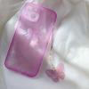 Y2k Girl Heart Butterflies Tassels Pendant Crystal Acrylic Bead Keychain Sweet Car Bag Accessory Phone Shell Pendant