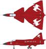 Platz/Italeri 1/48 Scale Swedish Air Force AJS37 Viggen Redviggen 10th Wing Disbandment Commemorative Paint Plastic Model TPA-21 Molded Color