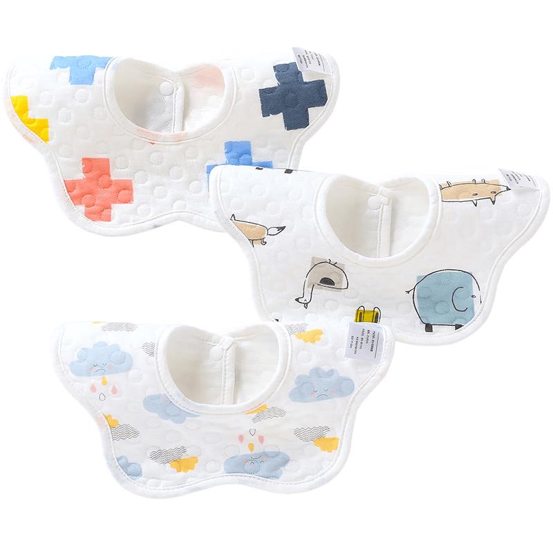 Baby 360° Rotating Petal Bibs - 3-Pack