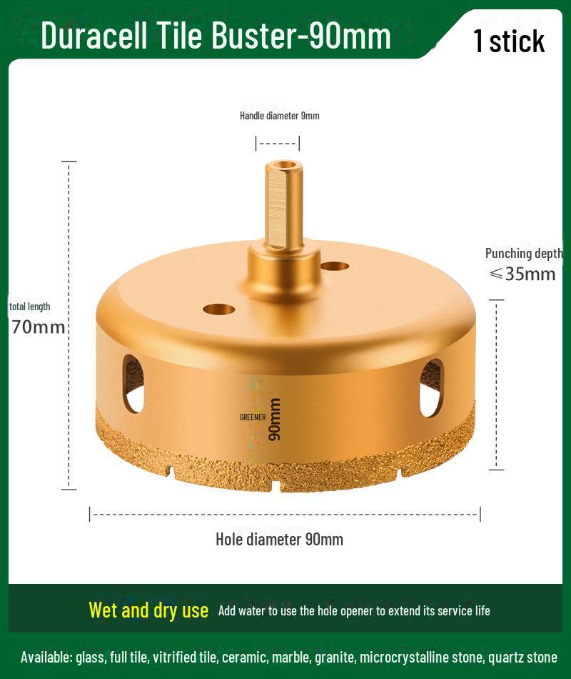 Burghiu pentru plăci ceramice Green Forest pentru sticlă și marmură
