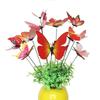 12PCS Multicolor Butterfly Garden Stakes Mixed Size Ornament Simulation Butterfly with Rods Accessories DIY