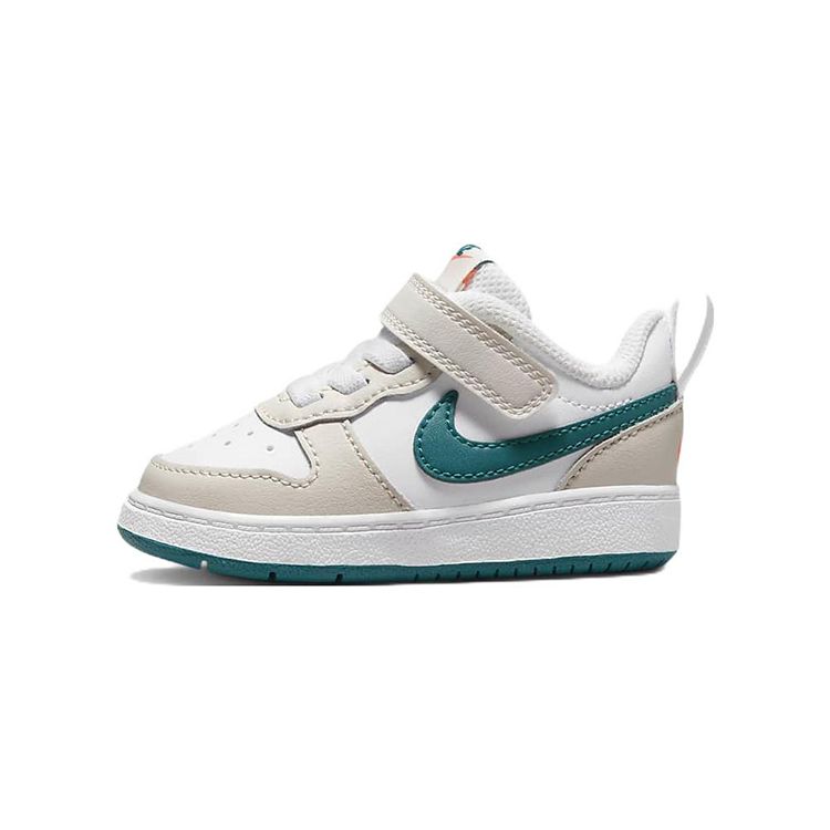 

Nike Court Borough Comfortable Daily Wear Durable Low-Top Sneakers Baby Sneakers Gray White Green BQ5453-017 23.5
