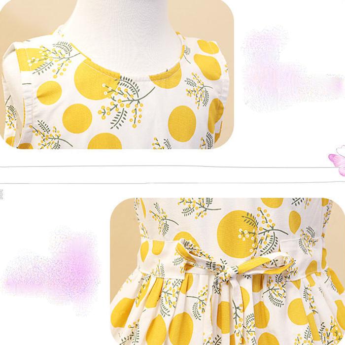 2 Teile/satz Mädchen Kleid + Hut Baumwolle Komfortable kinder Kleid Sommer Kleid Floral Mädchen Ärmelloses Kleid Für Kinder