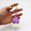 Crochet Little Ghost Key Pendant Handmade Cartoon Knitted Ghost Ornament  Halloween