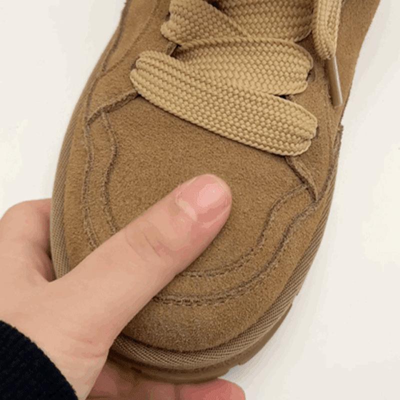 Platform Women Fur Ankle Boots Suede Flats Warm Shoes Casual Snow Boots Woman Trend Short Plush Cozy Sneakers