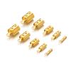 50pcs Stainless Steel 18k Gold Plated Crimp End Beads Caps for Diy Jewelry Making Findings Bracelet Necklace Chains Accessoreis