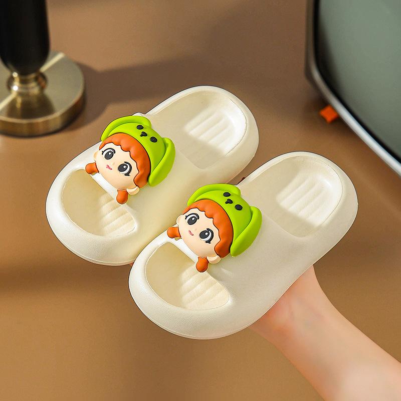 Children EVA Summer Slippers for Boys and Girls, Non-slip, Soft-soled, Durable, Cute Indoor Home Slippers for Siblings