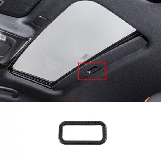For Cadillac CT4 2020-2024 Carbon Fiber Console Skylight Handle Frame Cover Trim