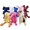Corduroy Plush Dog Toy: Sounding, Teething, Teeth Cleaning, Boredom Relief with Monkey & Fox Designs.