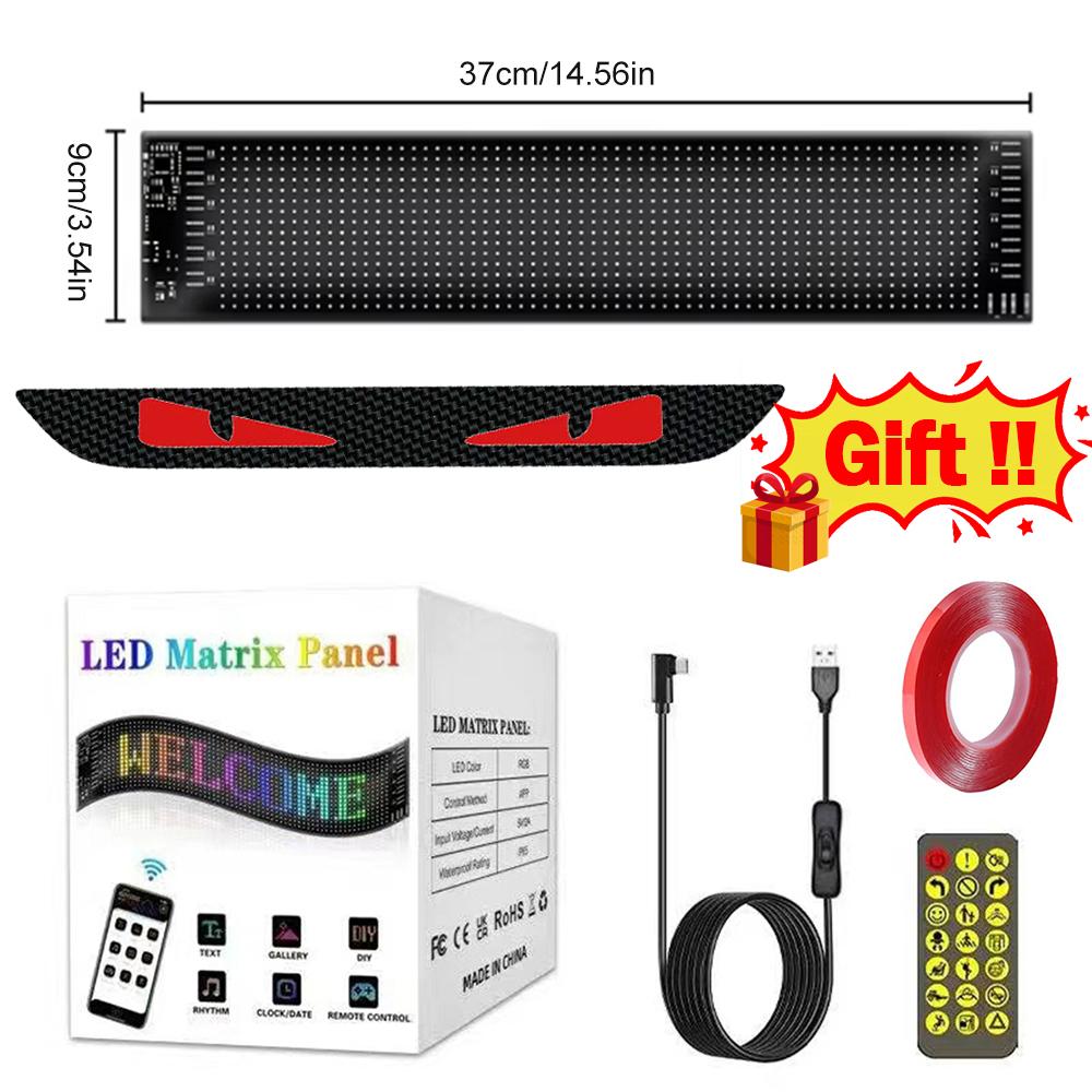 LED Matrix Pixel Panel Truck Devil Eye Remote App Control DIY Programmable Flexible Screen for Car Truck Accessorie