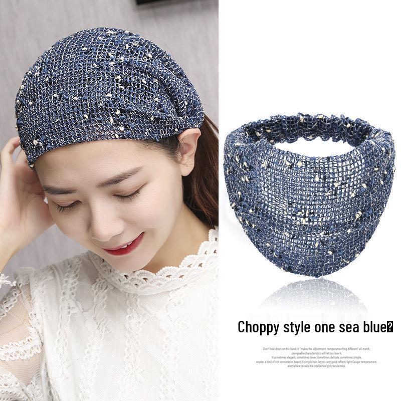 Spring & Summer Women's Embroidered Wide Headband - Sweet Korean Style Hair Accessory