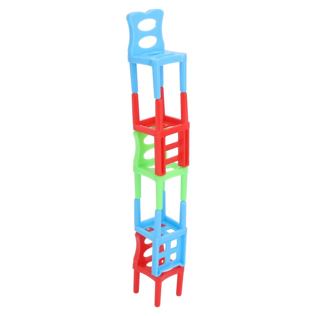 18 Plastic Chairs 4 Glass Cups Set Tumbling Drinking Game for Party Travel Promotions