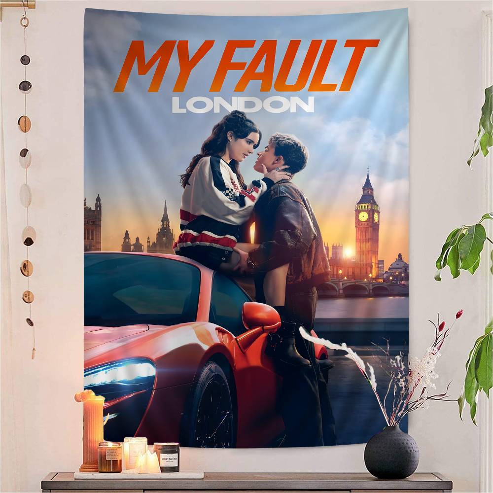 My Fault Culpa Mia 2023 Movie Vintage Hippie Wall Hanging Tapestries Bohemian Wall Tapestries Mandala INS Home Decor
