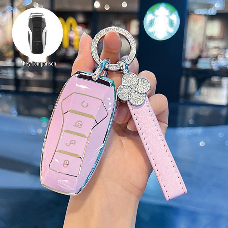 BYD Key Cover for Dolphin Song, Qin DMI, Han EV, Yuan Pro, Tang, Seal, GT, and Seagull - Summer Edition