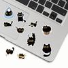 500Pcs Cute Black Cat Stickers Creative Diy Graffiti Stickers Phone Water Bottle Luggage Decals Children Reward Decor Stickers