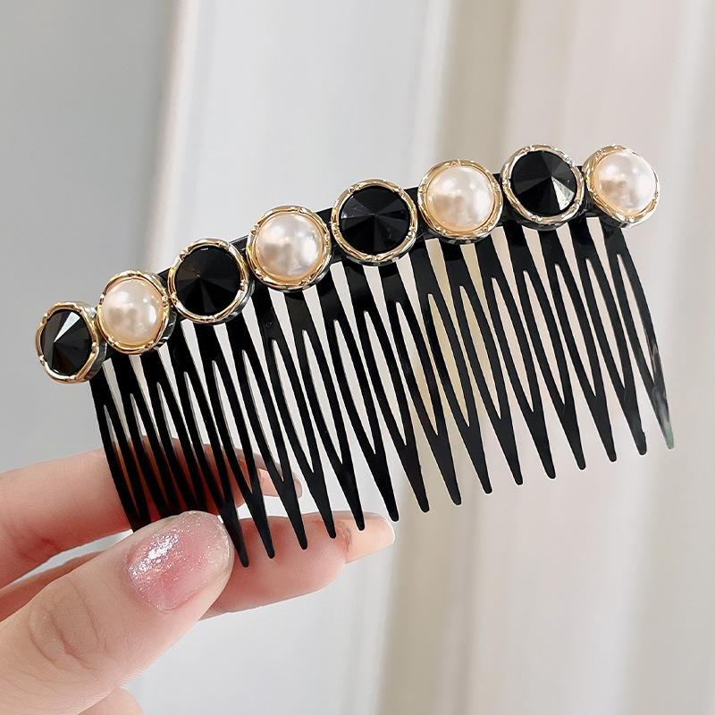 Crystal Flowers Comb Bangs Hair Clip for Women Braid Broken Hairpin Inserted Comb Pressure Pin Girls Hair Accessories Jewelry