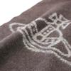 Vivienne Westwood wool scarf with a large AW25 MUFFLER, 100% logo, (brown)