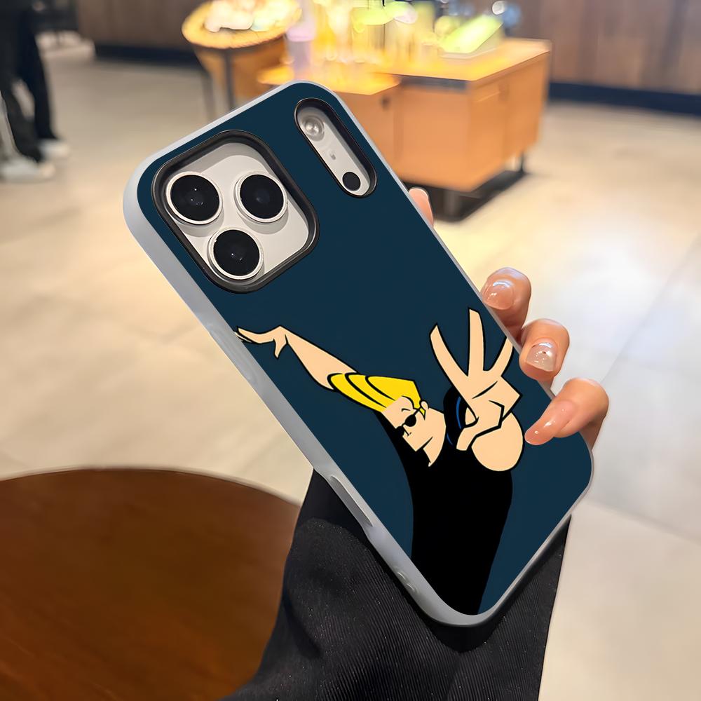 Johnny Bravo Anime Phone Case For IPhone 17 Air 16 E 15 14 Plus 13 12 11 Pro Max Jelly 2 In 1 Protective Case