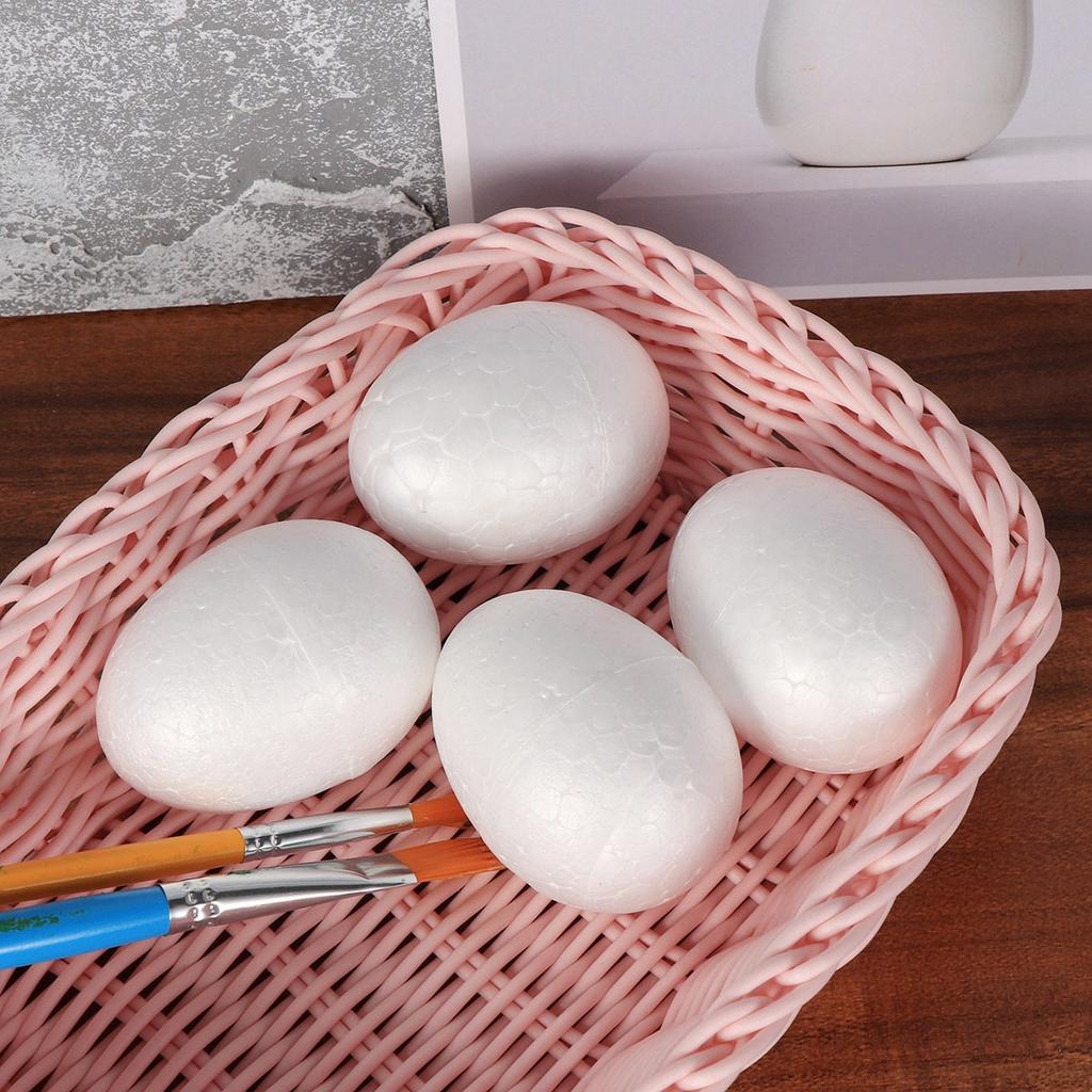 20 Pièces Oeufs en Mousse DIY Blanc Solide Oeufs de Pâques 6cm pour Festival Projets Créatifs Décoration de Fête Fournitures Mousse d'Oeuf