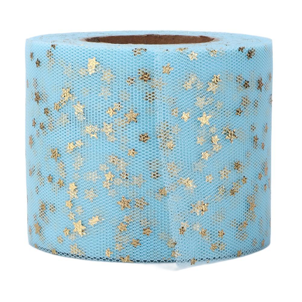 2pcs Shiny Appearance Glitter Tulle Rolls Easy Use Netting Fabric Rolls  For DIY Crafts