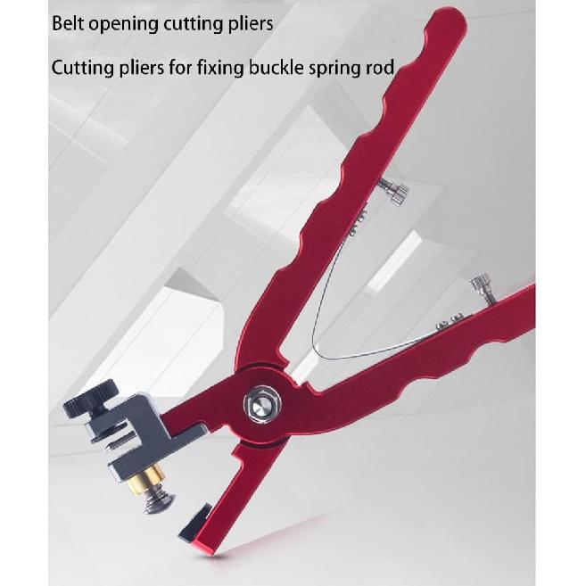 Leather Bracelet Cutting Plier for To Fix Catches Spring Bar Hand Tool Pliers Red Straight