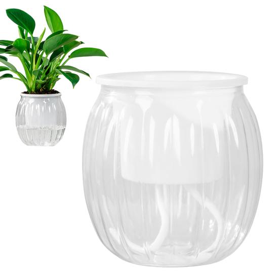 Selbstbewässernder Kunststoff-Blumentopf, wetterfest, UV-Schutz, automatisches Bewässerungssystem