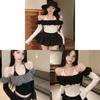 Private Style Oversize Oneshoulder Blouse With Color Block Ruffle For Autumn Wear