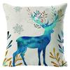 New Christmas Pillow Cover Elk Linen Print Pillow Cushion Cover Sofa Decorative Cushion
