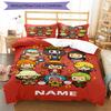 3pcs Custom Name One Piece Bedding Set Duvet Cover Closure Includes 1 Duvet Cover & 2 Pillowcases, Soft and Comfortable for All Seasons.