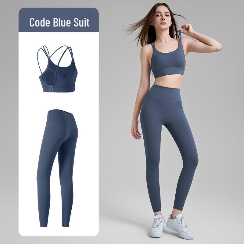 WEZHO Women s Criss-Cross Back Naked Feel Yoga Set