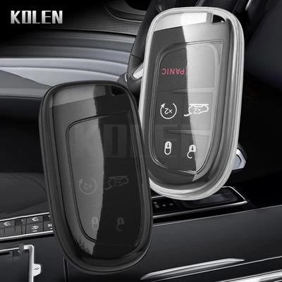 TPU Car Key Remote Case Cover Shell Fob For Jeep Renegade Compass Grand Cherokee for Chrysler 300C Wrangler Dodge Key Protector